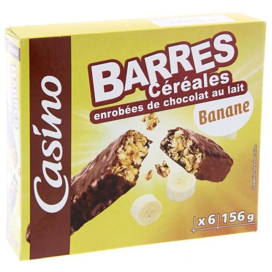 Barres de céréales chocolat banane 126g TOUS LES JOURS - Kibo