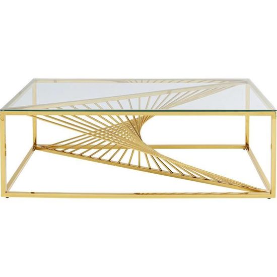 Table basse Laser 120x60cm dorée Kare Design
