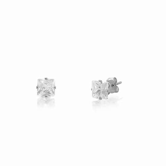Hommes Cubique Zircone Clous D/'Oreilles Femmes Noir Bleu Cristal Clous Plaqué Argent Boucles d/'oreilles