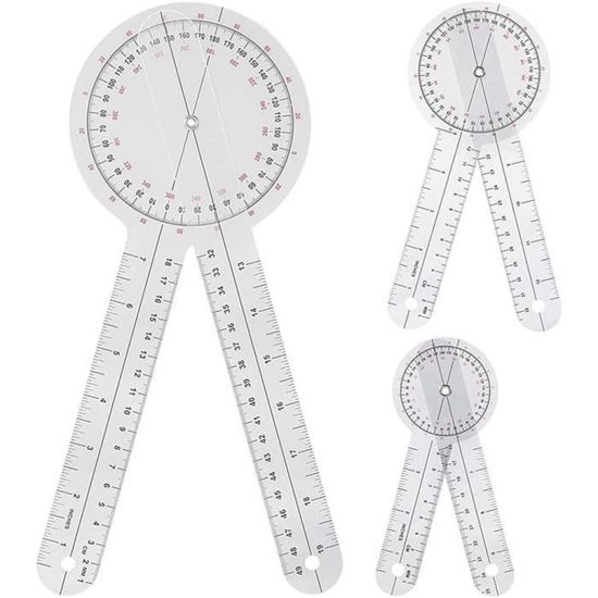 Goniomètre Médical Portable En PVC - Rapporteur D'angle Pour Kiné, Mesure Amplitude Articulaire (21,4 Cm) - 5