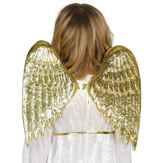 Ailes d'ange dorées enfant - Doré - Pour déguisement de Noël ou fêtes de fin d'année