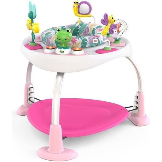 BRIGHT STARTS Trotteur/Table d'Activités 2-en-1 - Modèle Rose