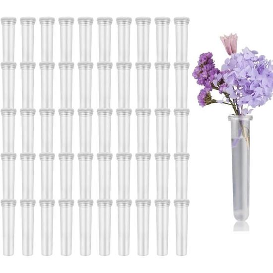 SCHYIDA 100 PCS Tube à Essai Plastique Transparent 12L, Eprouvette Plastique avec Bouchon en SCHYIDA 100 PCS Tube à Essai Plastique Transparent 12L, Eprouvette Plastique avec Bouchon en