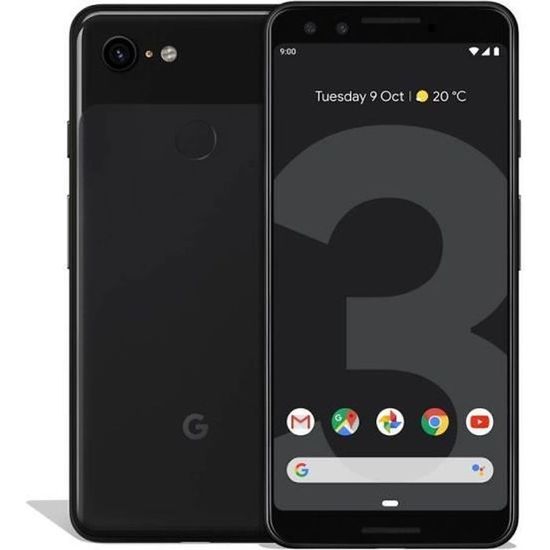 Google Pixel 3, 14 cm (5.5"), 4 Go, 64 Go, 12,2 MP, Android 9.0, Noir