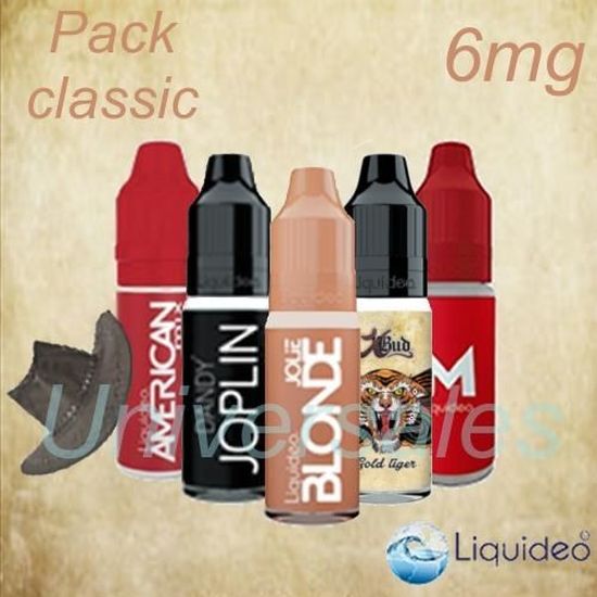 Pack découverte 5 e-liquides CLASSIC 6mg