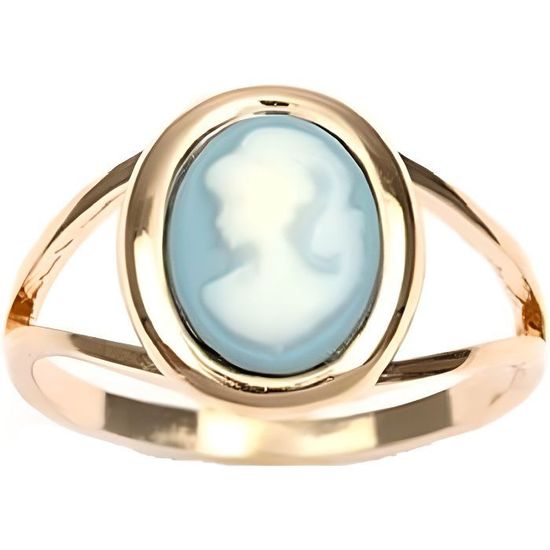 Bague camée bleu 2025 argent