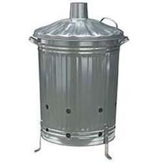 incinerateur de jardin 125l galvanise rond cdiscount jardin