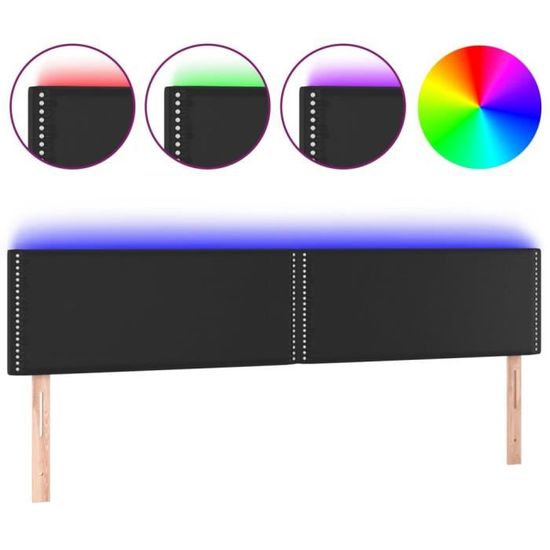 Tête De Lit Avec LED, Blanc, Similicuir, 180x5x78/88 Cm - Neuve Sous Emballage