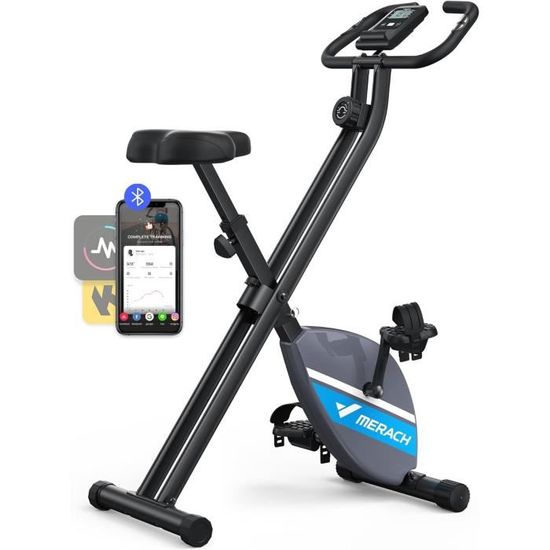 MERACH Velo d exercice pliant pour la maison avec une capacite de 120 kg velo stationnaire magnetique avec 8 niveaux de resista11 Cdiscount Sport