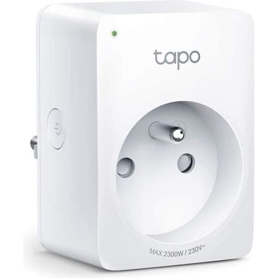 TP-Link Tapo Prise Connectée WiFi, compatible avec Alexa, Google Home et Siri, Commande Vocale, Contrôler à distance, Tapo P100(FR)