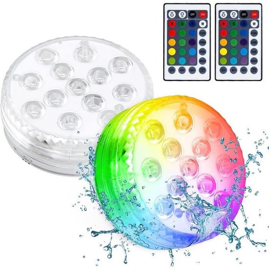 Projecteurs LED Submersibles RGB 10-en-1 - IP68 - Contrôle APP Et Sync Musique - Pour Piscine, Jardin