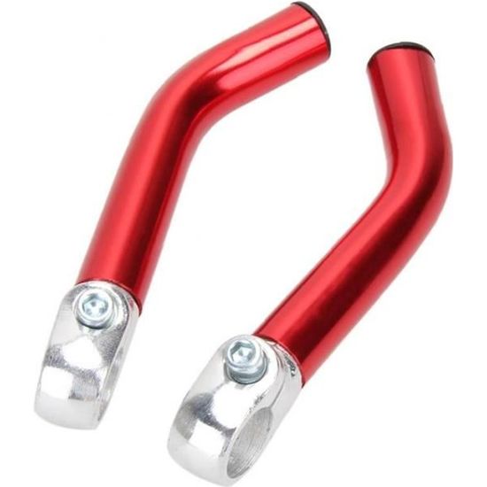 Design ergonomique Alliage d'aluminium MTB Mountain VTT Guidon poignée avec adaptées à 22,2 mm de guidon de vélo rouge 2pcs