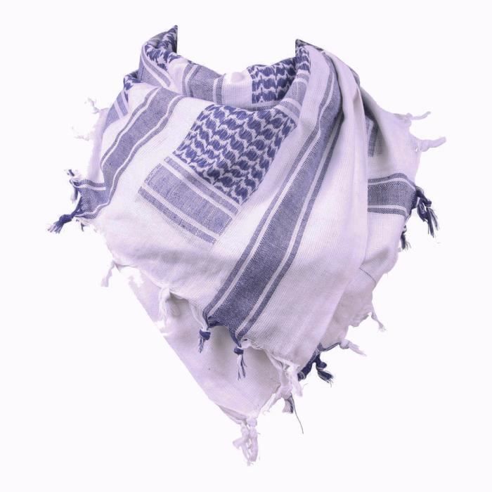 Shemagh Keffieh Palestinien Rouge Et Blanc 110x110cm | 100% Coton | Pour Airsoft, Moto, Outdoor