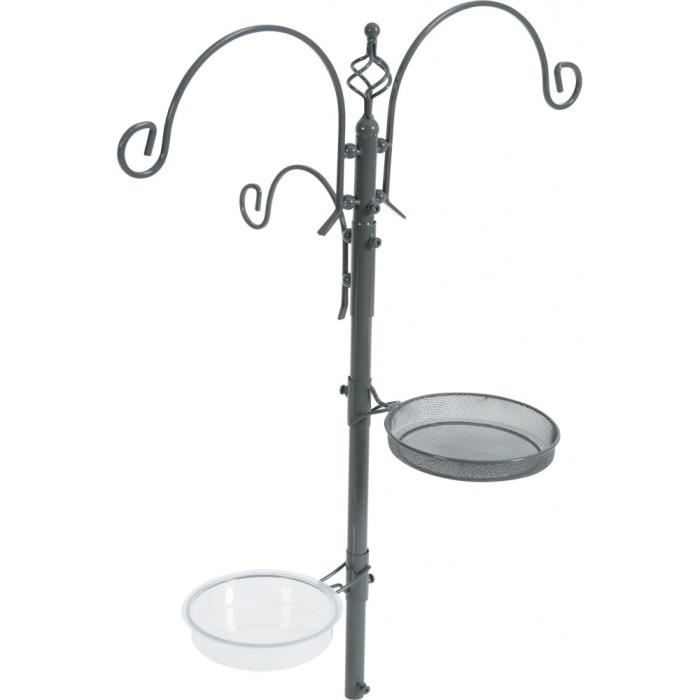 Mangeoire station sur pied. hauteur total 189 cm. pour oiseaux. - animallparadise 22 Gris
