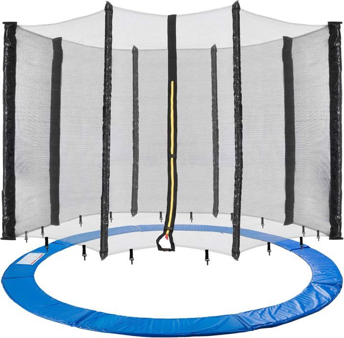 AREBOS Coussin de Protection pour Trampoline 305 cm + Filet pour 8 tiges