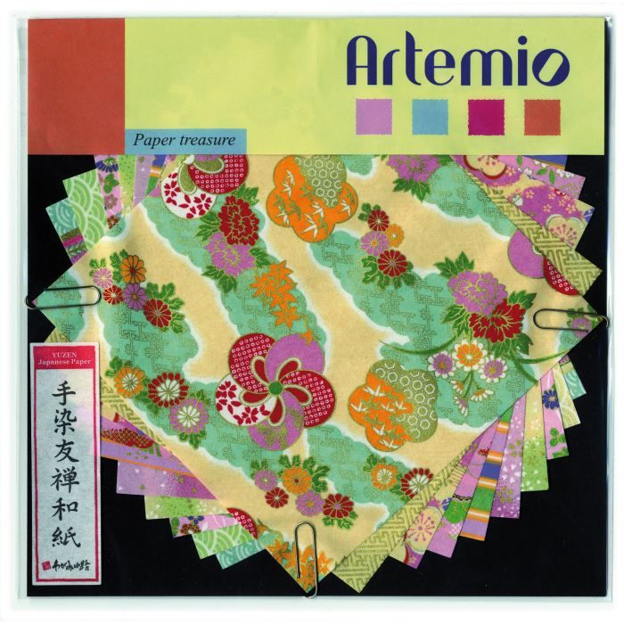 ARTEMIO Set de 10 Feuilles Papier Japonais Fleurs