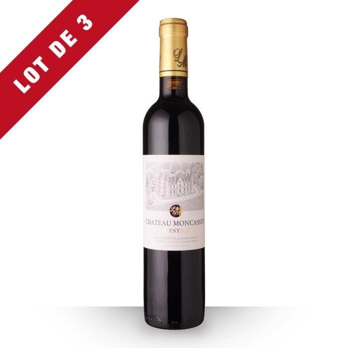 Lot de 3 - Château Moncassin Prestige 2017 AOC Buzet - 3x50cl - Vin Rouge