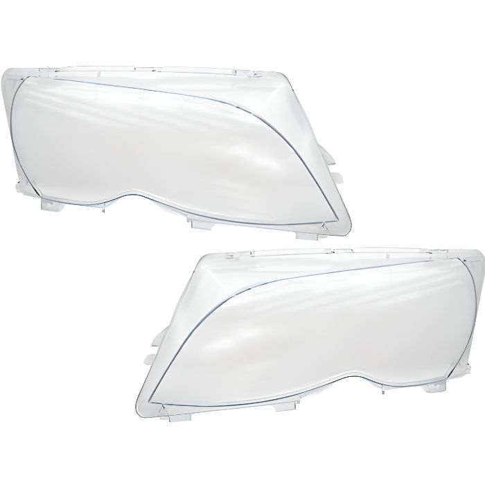 2 VITRE DE PHARE AVANT POUR BMW SERIE 3 E46 BERLINE + BREAK ( TOURING ) PHASE 2 RESTYLEE 2001 A 2005