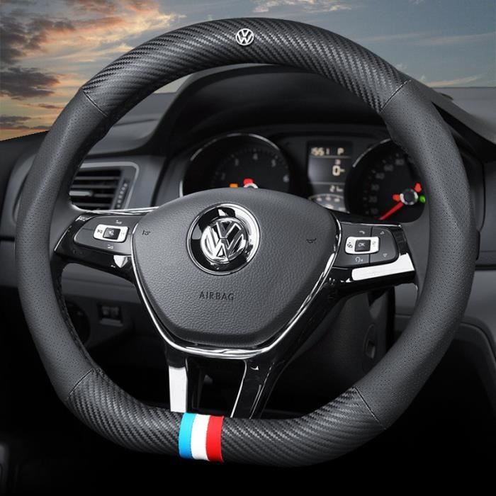 Convient pour Volkswagen Passat Langyi Magotan Sagitar Jetta Bora Golf 6 couvre-volant en fibre de carbone Type D FXPTHJR2091