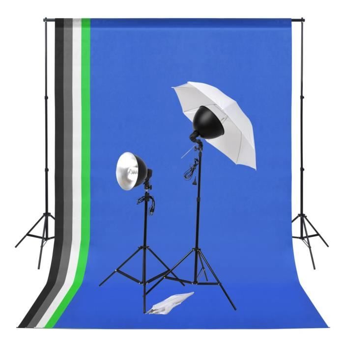 Kit de studio photo avec éclairage et toiles de fond HB3051362 -JID