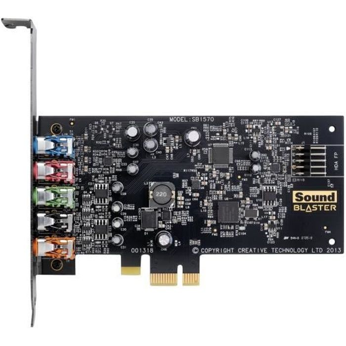 Creative Sound Blaster Audigy Fx Carte son 24 bits 192 kHz 106 dB rapport signal à bruit 5.1 PCIe Creative Audigy