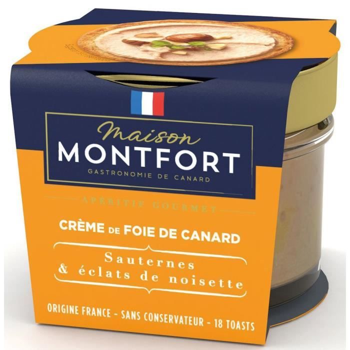 MAISON MONTFORT Crème de Foie de canard - Recette au sauternes - 90 g