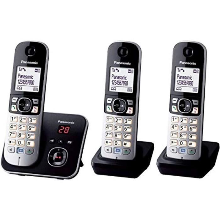 panasonic kx tg6823 telephones sans fil repondeur ecran