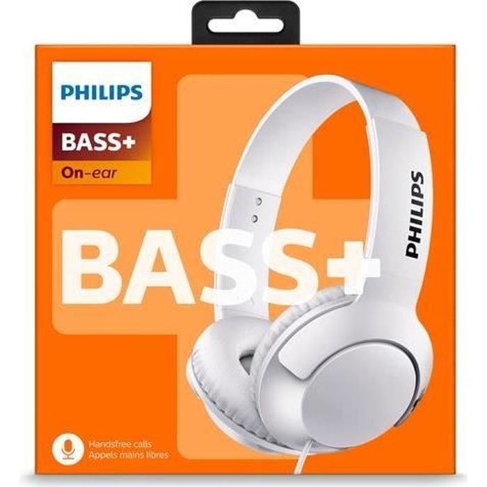 Philips Casque filaire Bass+ SHL3075WT Blanc - SHL3075WT/00