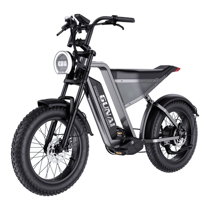 GUNAI-Y Vélo électrique Cyclomoteur Pour Adultes 1000W 48V 18Ah 7 vitesses Tout Suspension - Noir