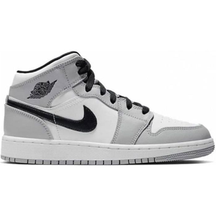 AUTREMENT Air-JordanX 1 Mid Light Smoke Grey Chaussure de Sport Homme Femme 554724-092 gris
