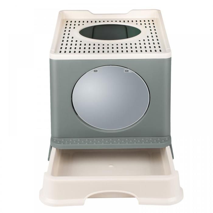 Meilleurs prix pour MIPAN Bac à Litière pour Chat,Litiere pour Chat Fermée, Bac à Litière pour Chat avec Pelle Maison de Toilette gris