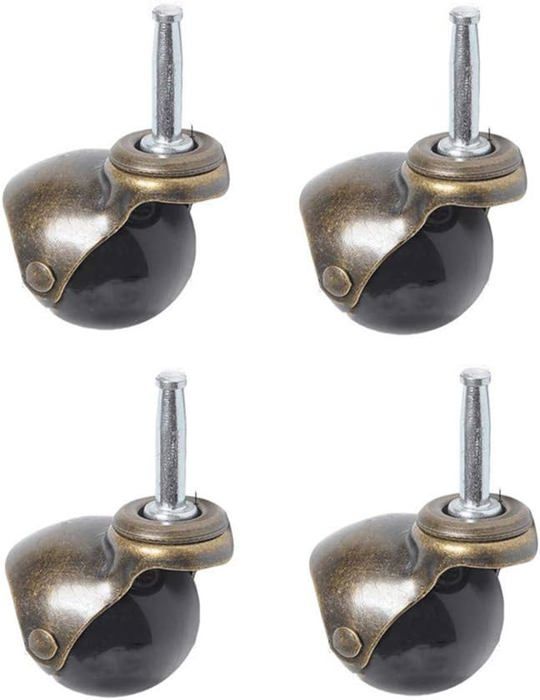 5 Pcs Chaise De Bureau Roues De Roulettes Tableau Soft Coffre Chaise