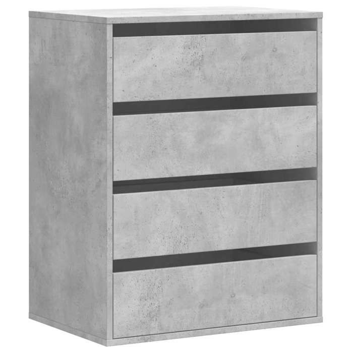 Commode Armoire dangle - mango - gris béton - 60x41x76 cm - bois dingénierie M201