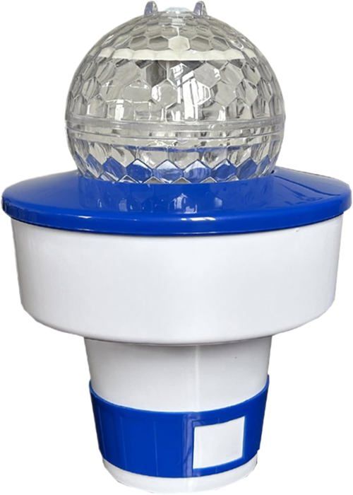 Flotteur Piscine Chlore Solaire Dauphin 24 Cm Lumineux - Diffuseur Pastilles 7,5 Cm Avec LED Automatique Nuit - Idéal Piscine, Spa, Jacuzzi - Design Fun Et Pratique