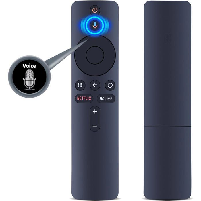 Mando Bluetooth De Repuesto Para Xiaomi Mi Box S / 4X / TV Stick – Con Asistente De Voz Y Botón Netflix, Fácil Sincronización, Bajo Consumo