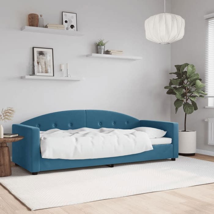 Lit journée/Lit de repos/1 place - Intemporel - bleu 80x200 cm veloursCdiscount2025 FAFA 1961618 Lit journée/Lit de repos/1 place - Intemporel - bleu 80x200 cm veloursCdiscount2025 FAFA 1961618