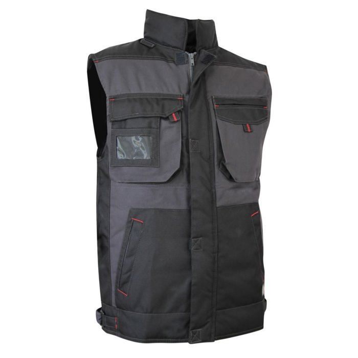 Gilet sans manches bicolore SABLE LMA Noir Gris Multicolore