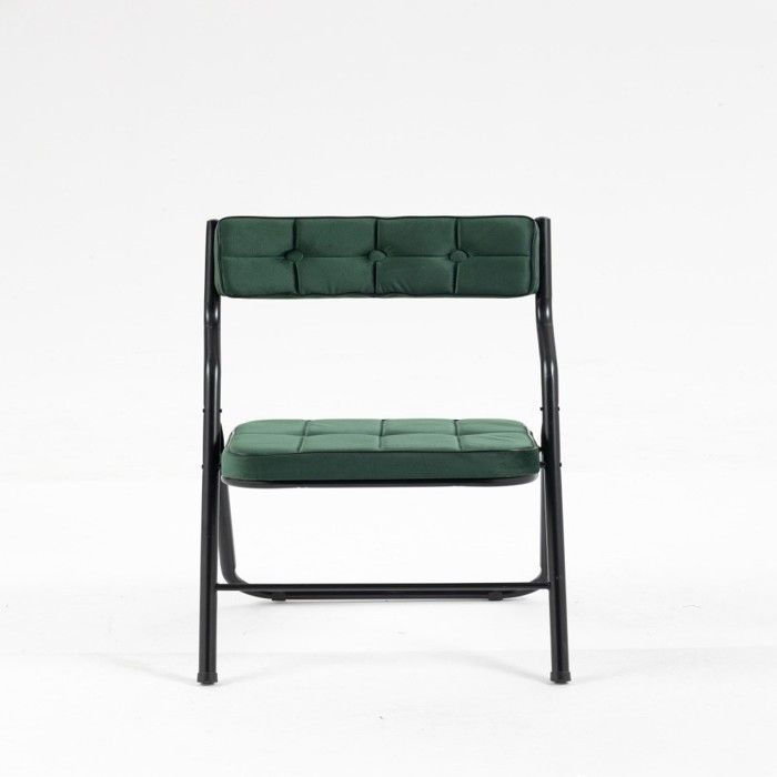 Chaise Lot de 2 chaises pliantes salle à manger avec coussin - Portables assemblées - Pour invités cuisine bureau mariage fête