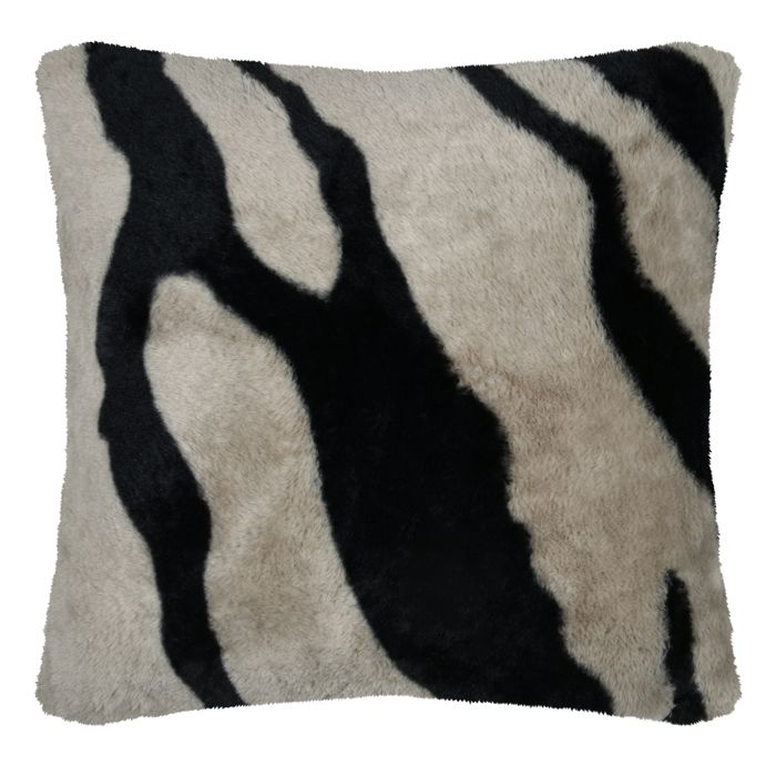 Coussin imprimé zèbre Taupe 45x45 cm Coussin imprimé zèbre Taupe 45x45 cm