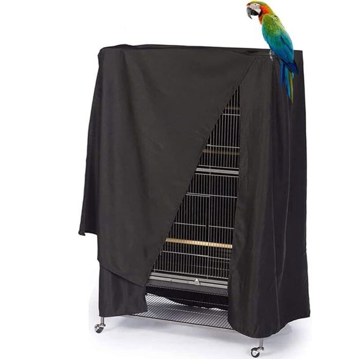 Meilleurs prix pour Housse de cage à oiseaux imperméable et anti-UV carrée à roulettes pour oiseaux et perroquets (88 x 63x 120 cm)