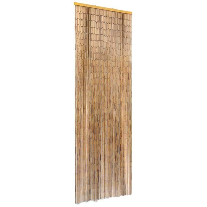 Rideau de porte - vidaXL - Bambou - Anti-insectes - 56 x 185 cm - Marron