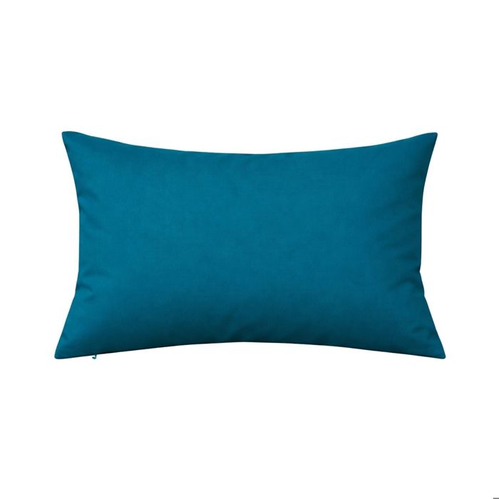 Coussin extérieur imperméable et déhoussable MINORQUE Bleu Paon 60x40 cm