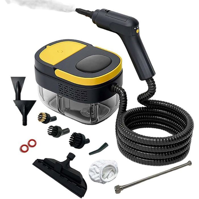 Nettoyeur Vapeur à Main Portable Nettoyeur Vapeur 1600 ml 2500W poignée réglable à 3 Niveaux pour Cuisine/Salle de Bain/Maison/Au - Langtu