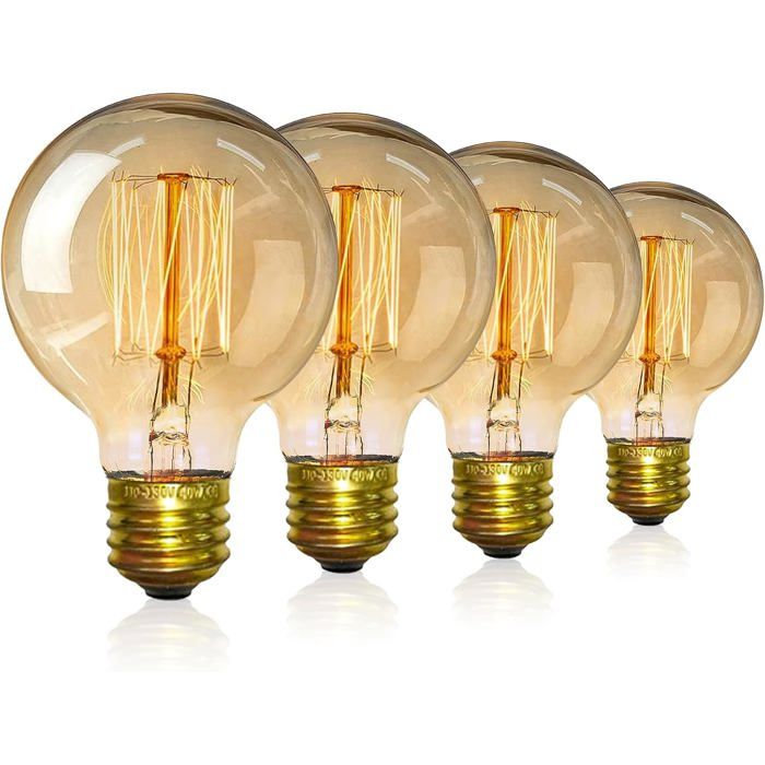 Ampoules Edison vintage dimmables ampoules à incandescence ampoules globe lampes à filament rétro lumière chaude