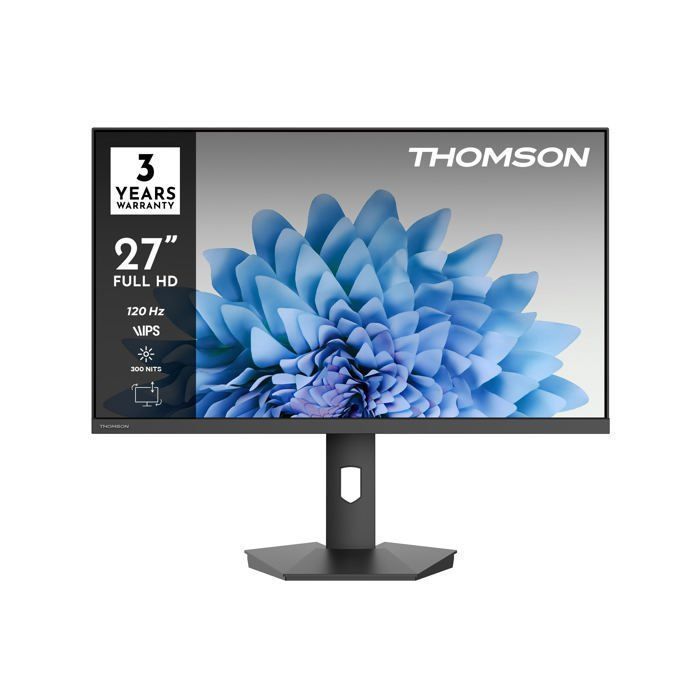 THOMSON 27 FHD Moniteur120HzIPSHDR10HDMI x1USB x1PivotantOrientableInclinableAdaptive SyncÉcran antirefletM27FB5C15
