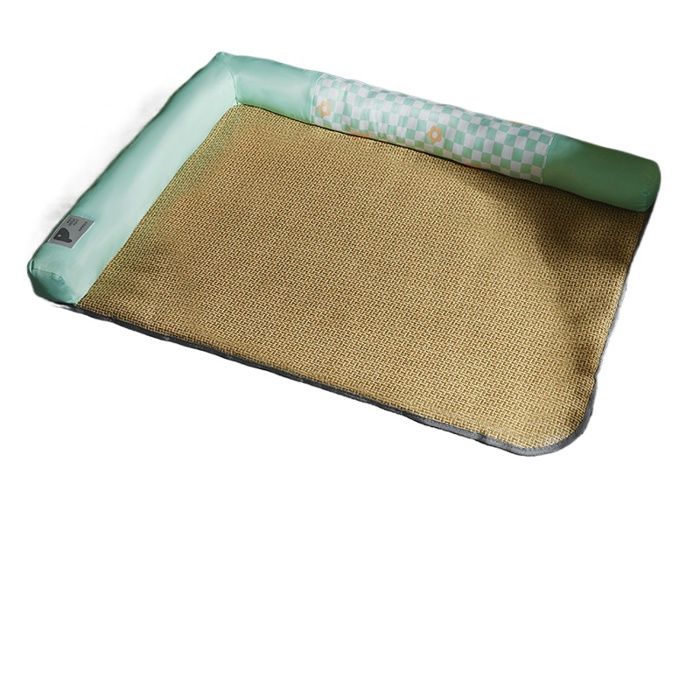 Matelas verte rafraîchissante pour animaux de compagnie coussin en gel respirant pour chiens et chats 75*55 cm