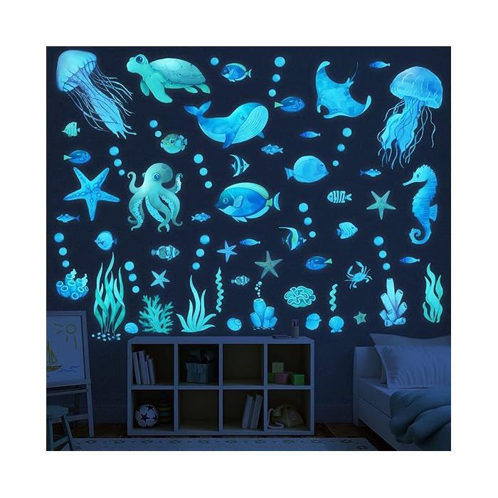 Etoiles Phosphorescentes Plafond Lumineuses Vie Marine Stickers Brille D Monde Sous-Marin Stickers Murau OBJET DE DECORATION MURALE
