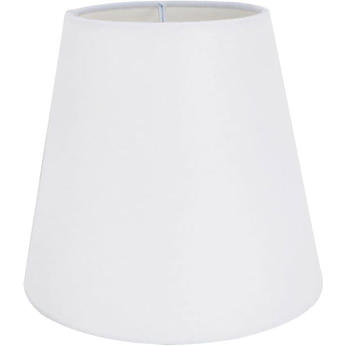 5.5  Clip On Petit Abat-Jour Lustre Candal en Tissu Blanc 1 Pack Clip On:(Top)3.5 x(Bm)5.5 x(Height)5.1 inch