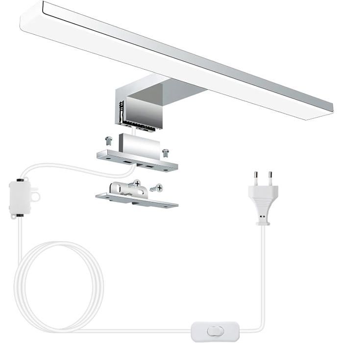Lampe de miroir de salle de bain LED 5 W bnc neutre 4000 K applique murale 30CM Argent 4000k ARGENT - 4000K BLA ECLAIRAGE DE MEUBLE