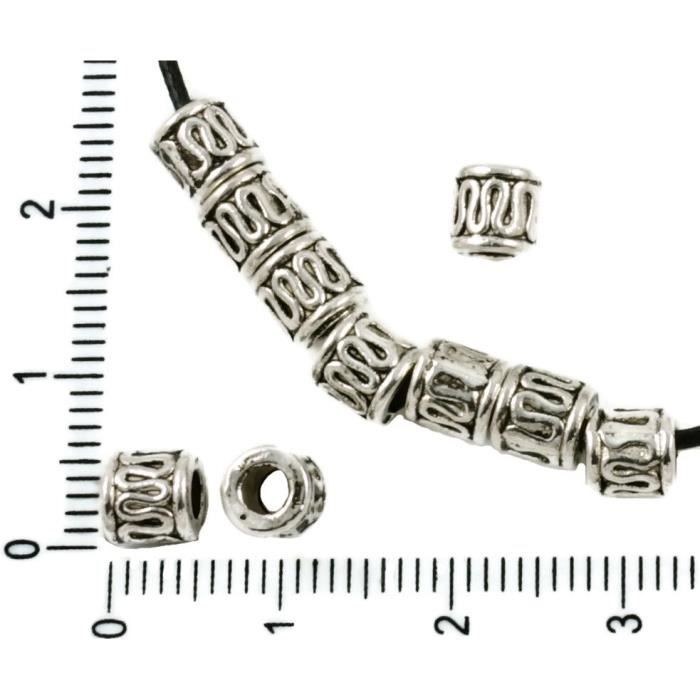 LOT de 12 PERLES ARGENTEES rondes INTERCALAIRES motifs diamètre 14mm bijoux